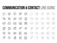 客户支持联系消息传递沟通向量薄图标