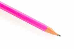 粉红色的铅笔白色背景