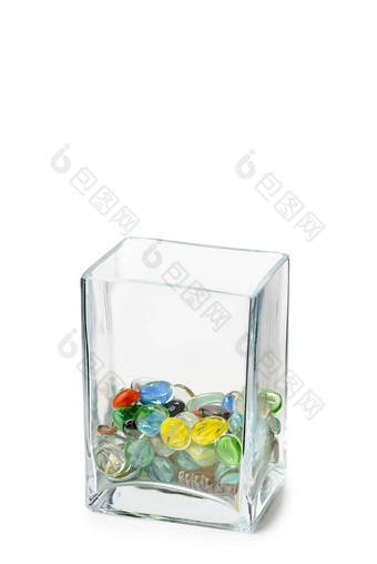 parallelepipedic<strong>水晶花</strong>瓶完整的玻璃珠子