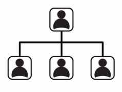 业务管理网络层次结构图标白色背景
