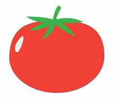 番茄标志番茄图标白色背景平风格设计