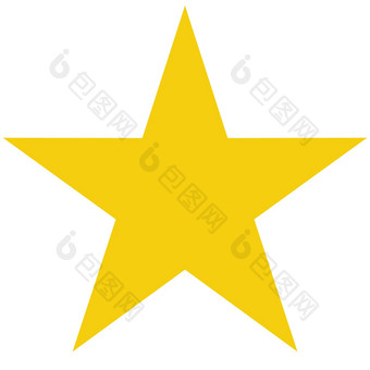 明星向量图标白色背景平排名黄色的最喜欢的