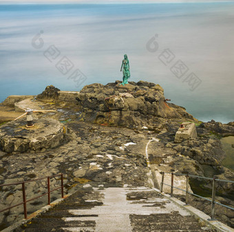 雕像塞尔基密封妻子米克拉达卢尔法罗岛屿