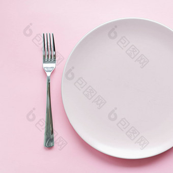 空板<strong>餐具</strong>模型集粉红色的背景前<strong>餐具</strong>老板表格装饰菜单品牌