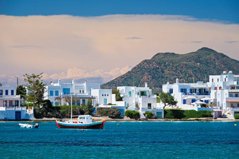 海滩钓鱼村阿波罗尼亚米洛斯岛希腊