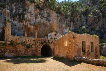 里恩斯卡托里克修道院有关地区克里特岛岛希腊