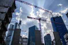 建设高层建筑城市建设网站现代办公室住宅建筑起重机作品工业背景