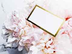 迷人的业务卡邀请模型花束牡丹花婚礼事件品牌