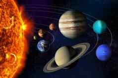 太阳行星太阳能系统轨道