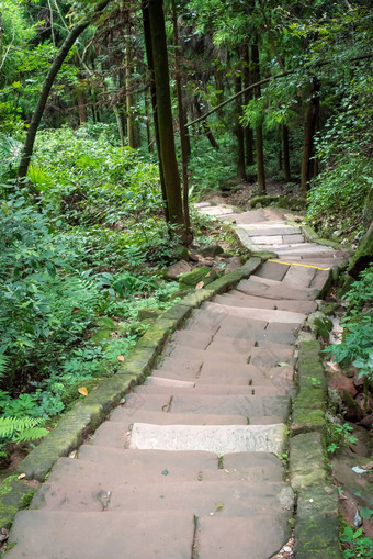 岩石楼梯步骤山