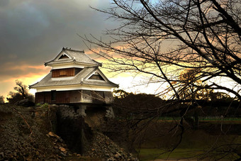 熊本12月景观熊本城堡山顶贾帕