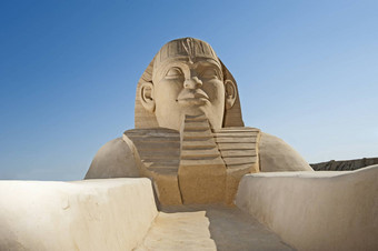 大沙子<strong>雕塑</strong>伟大的埃及斯芬克斯