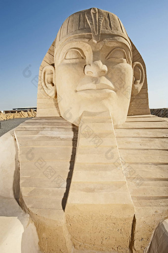 大沙子雕塑伟大的埃及斯芬克斯