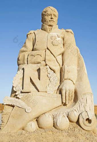 大沙子<strong>雕塑</strong>雕像拿破仑波拿巴