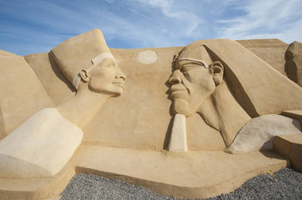 沙子雕塑拉美西斯肾炎