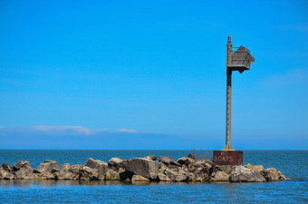 沿海景观栖息地海岸湖伊利俄亥俄州美国