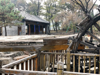 水机轮平静河展馆背景中国