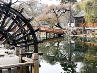 水机轮平静河展馆背景中国
