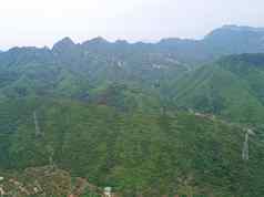 空中视图绿色山huaibei中国