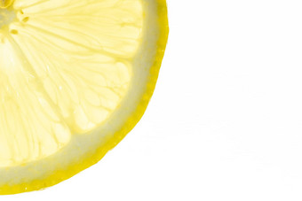 柠檬片背光白色背景