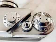 手册相机控制古董电影相机