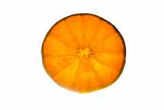 橙色水果背景白色