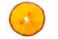 橙色水果背景白色