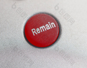 红色的保持按钮英国脱欧