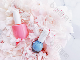 指甲波兰的瓶花背景法国修指甲化妆品品牌
