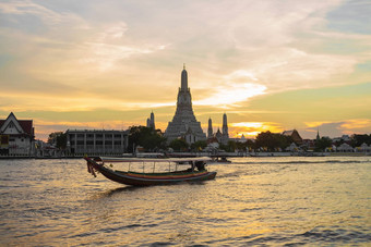 什么阿伦拉查瓦拉兰旅游曼谷泰国日落