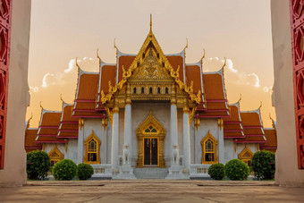 旅游大理石寺庙什么长颈石曼谷泰国