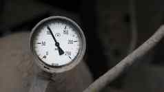 工业白色古董气压计脏气体油缸