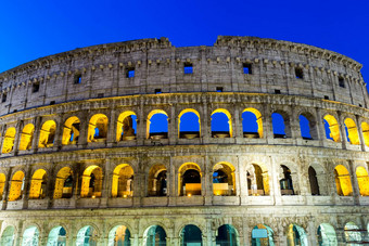 视图罗马圆形大剧场罗马日出意大利欧洲