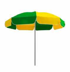 海滩伞黄色的绿色
