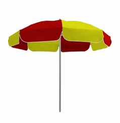 海滩伞黄色的红色的