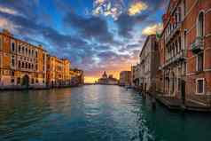大运河日出威尼斯意大利日出视图威尼斯