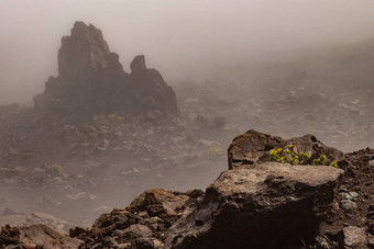 密集的雾<strong>颠覆</strong>了峰哈雷阿卡拉火山毛伊岛夏威夷