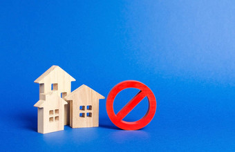 标志房子无法访问昂贵的住房癫痫发作冻结资产银行法院限制禁止建设住房禁令定居点
