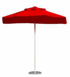 海滩伞红色的