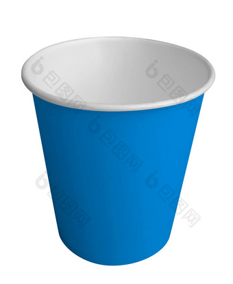 空蓝色的纸杯