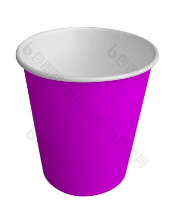 空紫罗兰色的纸杯