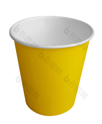 空黄色的纸杯