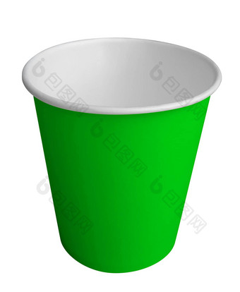 空绿色纸杯