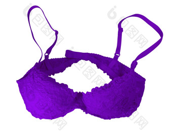 花边胸罩孤立的紫色的