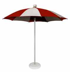 条纹红白伞