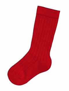 羊毛袜子孤立的红色的