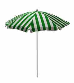 海滩伞绿白条纹