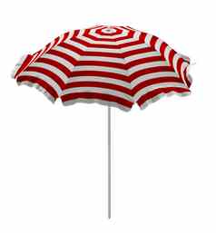 海滩伞红白条纹