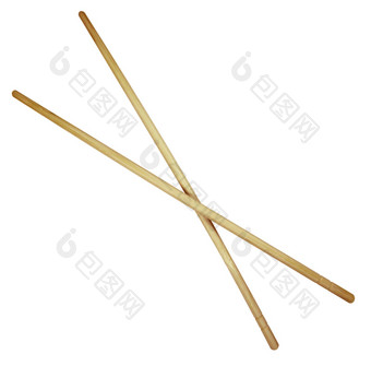 竹子筷子孤立的