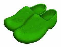 荷兰木鞋子绿色